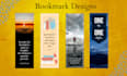 design eye catchy bookmarks and rack cards