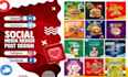 professional social media ads post design with ads campaign