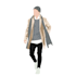 draw minimalist faceless vector portrait, personalized gift