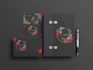 design minimal business card, letterhead and stationary kit
