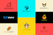 do minimal wordmark monogram n pictorial logo