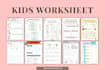kids worksheets workbook design for print