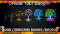 make 6 twitch sub badge for twitch