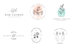 make boho botanical handrawn minimal feminine logo