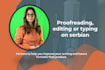 do translation, proofreading, editing or typing on serbian