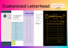 design notepad, letterhead, business card, stationary