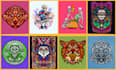 draw mexican american themed illustrations, día de muertos sugar skull