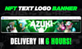 create nft text logo for your opensea, twitter banner art