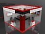 design and render 3d tradeshow booth, exhibition stand kiosk