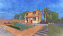 make artist impression drawing for your architecture project