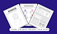 unique kids activity book, worksheets, coloring pages and cover design for KDP