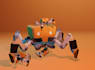 3d model low poly props, characters, environment