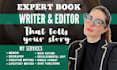 ghostwrite your ebook, autobiography, memoir, fiction novel as ghost book writer