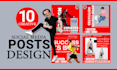 design 10 creative social media posts, social media graphics