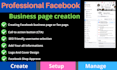 create and setup all social media accounts and facebook page