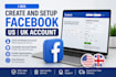 create and setup facebook US UK account
