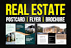 design real estate flyers, postcards and property brochures