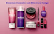 do modern cosmetic and skin care label and package design