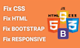 fix HTML, CSS, bootstrap 3,4,5 responsive bug issue