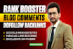 build 1000 high da google indexed dofollow blog comment backlinks