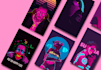 create amazing cyberpunk illustration style for anything
