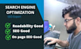 do yoast on page SEO with green article readability