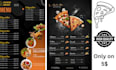 make a modern pizza restaurant menu, flyer, and brochure