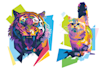 create a custom wpap pet portrait in colorful pop art