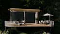 create a realistic rendering of your modern cabin house
