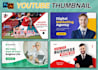 design clickbait yt thumbnail or viral podcast thumbnail