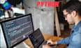 do python programming, python scripts ,python projects, python, c and cpp