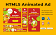 design modern HTML5 animated banner google ads