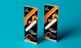 design feather flag teardrop pull up and roll up banner