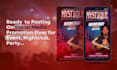 do animated motion event, party, dj club, birthday, night club poster flyer