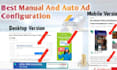 setup adsense ads, customized ads for the wordpress website