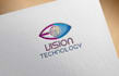 design unique tech, crypto, cyber security and technology logo