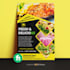 design food menu, restaurant flyer, food truck menu, or podcast flyer
