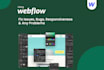 fix webflow responsive layout, mobile design, and cms issues