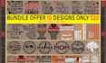 give you svg, png, pdf, dxf files t shirt designs bundle