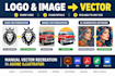 vectorize, redraw your logo, graphic, ai generated design into a clean vector