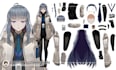 draw your character for live2d only PSD