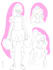 do single character digital line art illustrations