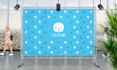 create backdrop banner design with print ready files