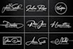 design signature handwritten photography scripted cursive logo