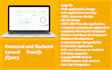 assist you with web design and development using laravel, jquery, reactjs