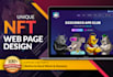 create an awesome nft landing page design