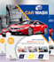 design awesome car wash automobile detailing flyers