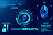 do modern website tech technology security cyber crypto app software logo design