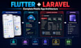 develop flutter mobile apps with laravel backend and API