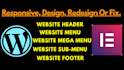 create or fix custom elementor header footer and mega menu